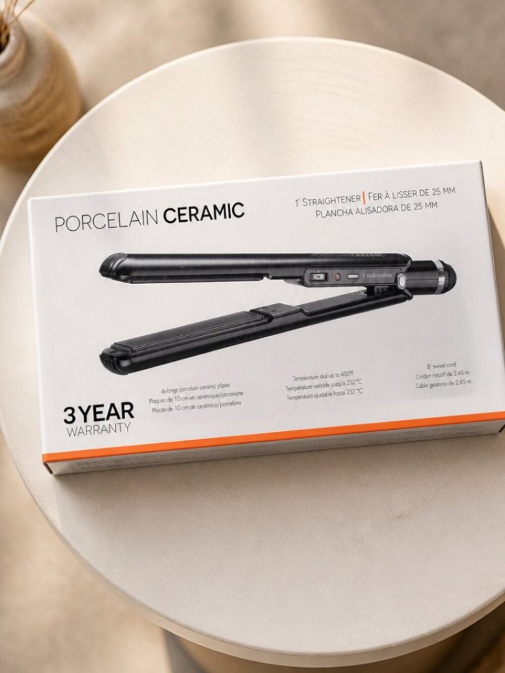 BaBylissPRO Porcelain Flat Iron Hair Straightener for Professional Salon NEW - Picture 2 of 3